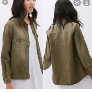 Zara paint splatter jacket/shirt